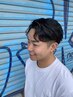 カット&フェザー/毛流れパーマ  12100→11100【郡山/理容室】