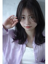 キュレア(C..ure.are)&nbsp;韓国風レイヤーカットアッシュベージュ透明感カラーサイドバング