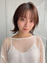 エトラ 渋谷店(etora)&nbsp;前髪 外ハネボブ くびれヘア ハイライトカラー"
