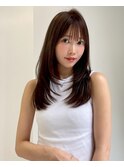 ★ワンカールモテ髪前髪小顔カットサイドバング艶感