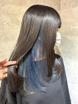 キャラ シャローネ 池袋(Chara Chalone)&nbsp;シャギーレイヤーのインナーブルー【池袋東口/岸雄一】