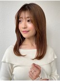ミディアムレイヤーカット/ココアベージュ/透明感カラーp北浦和