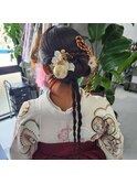 袴着付ヘアセット