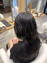 アヴァンス 広島本通店(AVANCE.)&nbsp;着物ヘア/ダークアッシュ/ミディアムレイヤーカット/広島