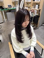 エス 大阪梅田店(es) ディープラベンダーザクザクレイヤーカット
