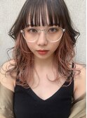 【Lilley 稲永麻衣】ミディアムウルフ＋抜け感カラー 天神/今泉