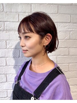 ピリオド(period.) ミニボブ/丸みショート/ピンクベージュ