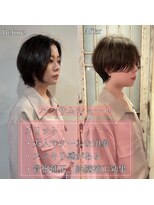 髪質改善と縮毛矯正の専門店 サンティエ(scintiller)&nbsp;大人綺麗な小顔襟足スッキリショートボブ　30代40代50代
