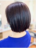 透明感♪髪質改善カラー内巻きショートボブ小顔艶感