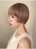 シルキーベージュ/デザインカラー/グレーベージュ/ショート
