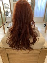 アドラーブル 長岡リップス旭岡店(adorable)&nbsp;ふんわりカールヘルシースタイルルーズヘアアプリコットオレンジ
