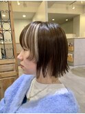 姫ラインの切りっぱなしボブ