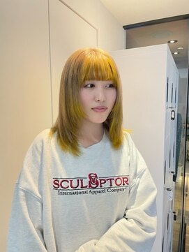 エヌプラス(N+) エンドカラー グレージュ×イエロー☆