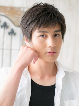 メンズヘア ビーセカンド 草加店(MENS HAIR B-2) アッシュオリーブ簡単スタイリングな耳だしショートV草加