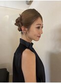 ヘアセット結婚式お呼ばれアップスタイル