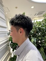 ギンザ ル グラン(JEAN CLAUDE BIGUINE GINZA Le Grand)&nbsp;ブルーブラック×クルクルパーマ