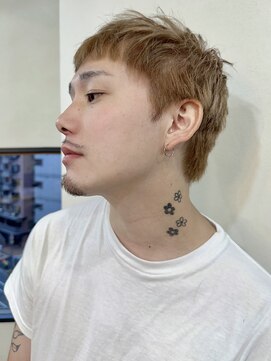 リコバイアフロート(riko by afloat) メンズカット/スパイキーショート/ハイトーン/ベージュ