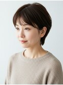 大人女性に似合うショート/ナチュラルスタイル/白髪染め