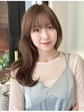 ローネス ギンザ(LONESS ginza) レイヤーカット/小顔カット/マロンベージュ/くすみベージュ