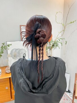 ヘアー アイス カンナ(HAIR ICI Canna) 結婚式ヘア/カチモリ/韓国/お団子/シニヨン/リボン【ノグチ】