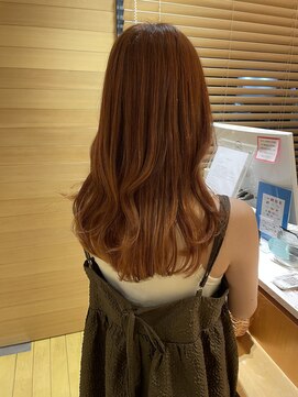 オーガニックエコ 川越(organic+eco) 20代30代韓国風ロング/オレンジベージュ/髪質改善トリートメント