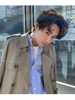 オスマン 御茶ノ水神保町店(Osmann)&nbsp;フェザーパーマグレーブルーカラー刈り上げショートバング