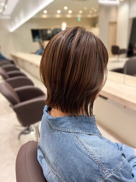 シュク 高円寺(SYUK) くびれボブ/レイヤーボブ/ブラウン/顔周り【SYUK高円寺】kanna