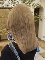 ヘアーアイスカルテット(HAIR ICI QUARTET) 秋色◎小顔見せレイヤーボブ×ミルクティーベージュ