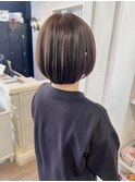 福山美容室caary ひし形ショートボブ秋カラーアッシュベージュ