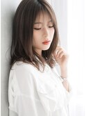 ゆるふわ外ハネ小顔魅せミディ♪