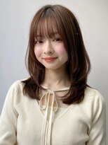 エトラ 渋谷店(etora)&nbsp;小顔 前髪 レイヤーカット ココアベージュ "