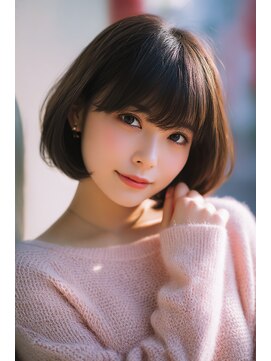 ロッソ ヘアアンドスパ 谷塚店(Rosso Hair&SPA) 前髪顔まわりカット/外ハネボブ/丸みボブ/ショートボブ