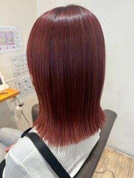 ヘアショップ エヌアンドエー 久喜菖蒲店(hair shop N&A) トレンドスタイル◎チェリーレッド×外ハネボブ