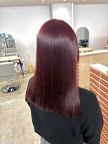 モコヘアーフロール(MOCO hair flor)&nbsp;ローズヴェールピンク×艶ストレートロング