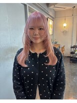 ムク(MUKU)&nbsp;ペールピンクカラー×レイヤースタイル