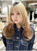 顔周りレイヤーカット ハイトーンデザインカラー【八王子】