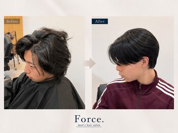 フォース 西梅田(Force.)の写真/メンズサロンだからこそ叶う！真っ直ぐにするだけじゃない。魅力を引き出す縮毛矯正で理想の髪を手に入れる