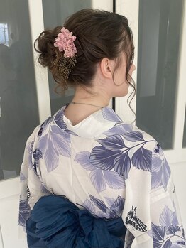ユウホウ(YUHOU)の写真/花火大会やお祭りに♪プロの浴衣の着付けヘアセットで誰より素敵な思い出を！
