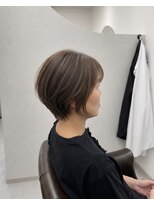 リュー(Lieu)&nbsp;丸みショート×縮毛矯正｜自然なまとまりとツヤ髪