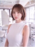 韓国レイヤーボブ＊透けバング＊ハニーブラウン【ハバナ渋谷】