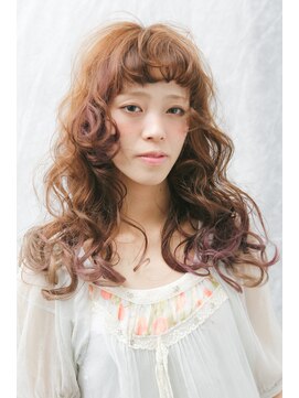 サイドバーンズ(side-burns) オレンジ×ピンクレッド×ドーリー