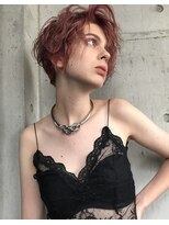 ミンクス 原宿店(MINX)&nbsp;かすみカラーでエッジのあるハンサムショート