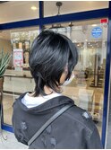 ウルフスタイル明るくなる黒染めブルーで