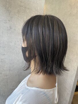 ブランカヘアー 西尾(BLANCA HAIR) コントラストハイライト×ダークグレージュ