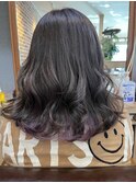 インナーカラーパープル/ツートーンカラー/20代/30代/40代/50代