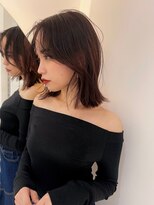 ノク(nok)&nbsp;切りっぱなしロブ_ミニウルフチェリーブラウン