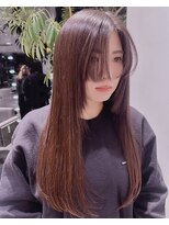 ロング艶々トリートメント前髪カット姫カット