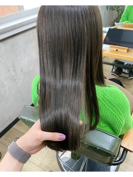 ピフデザイン(pifdesign) オリーブカラー×ロングスタイル