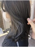 ロング/インナーカラー/イヤリングカラー/ブルーカラー/ブリーチ