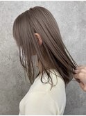 原宿ミルクティーベージュオリーブグレージュカラーブリーチなし